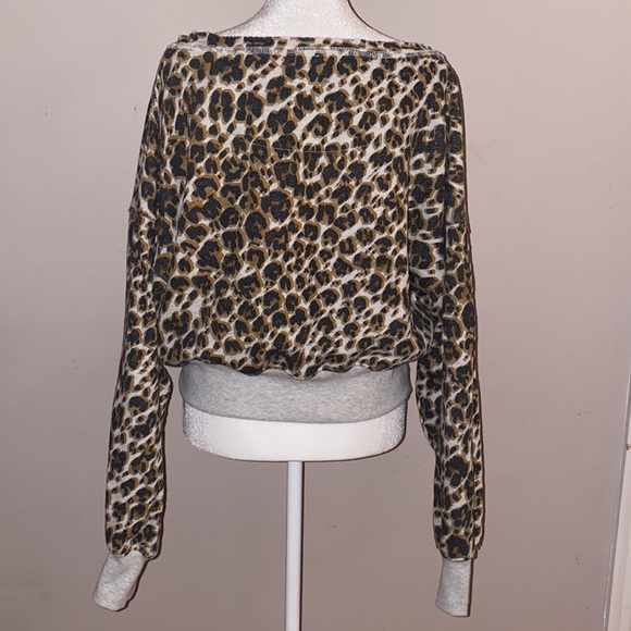 Free People Leopard Print Terry Sweatshirt - Picture 4 of 16